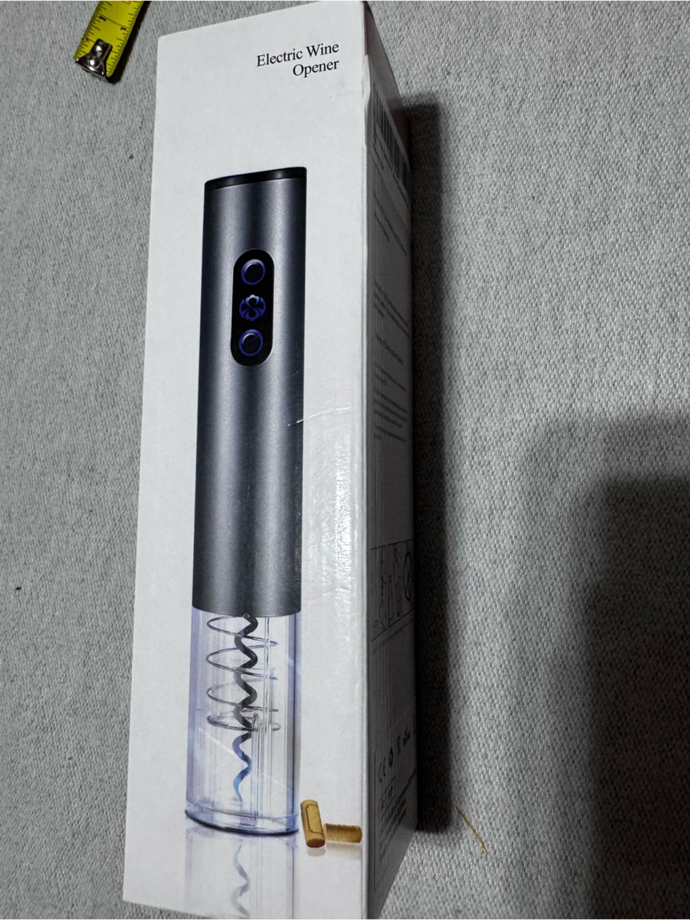 Electric Wine Opener in Gunmetal with Blue LED